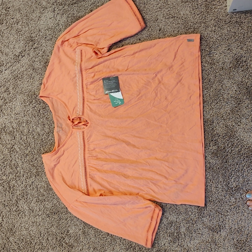 Eddie Bauer Peasant Blouse size Large